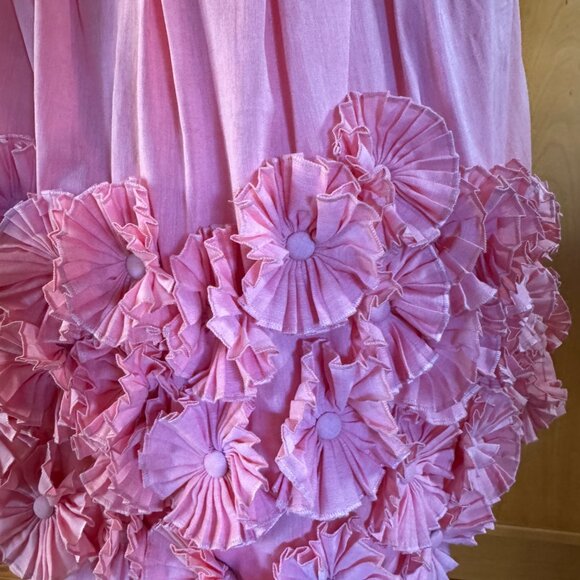 Leifsdottir Pink Flower embellished Skirt Size 2 - Picture 9 of 11